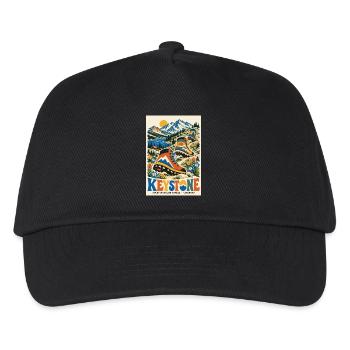 Erleben Sie Keystone Colorado Retro Mountain Escape - Kinder Basecap - Schwarz - Vorne