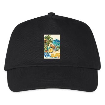 Erleben Sie Gili Islands Indonesien Retro Tropical - Kinder Basecap - Schwarz - Vorne