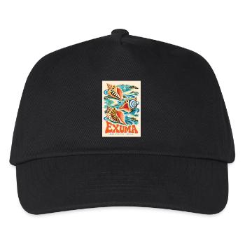 Erleben Sie Exuma auf den Bahamas – Retro-Insel-Tagträume - Kinder Basecap - Schwarz - Vorne