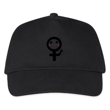 Weiblich - Kinder Basecap - Schwarz - Vorne