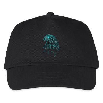 Adler geometrisch - Kinder Basecap - Schwarz - Vorne