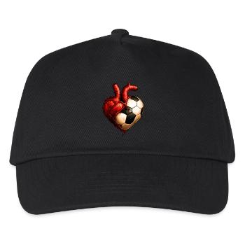 Football Love / Heart for Footballers - Kids’ Baseball Cap - black - Front
