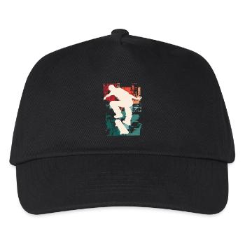 Skateboarding Skate Skater Skateboard Sk8 Vintage - Kinder Basecap - Schwarz - Vorne
