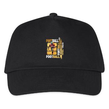 Joueur de football américain USA America Sports Gold - Casquette de baseball Enfant - noir - Devant