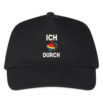 Lustiger Spruch Humor Ich Dreh Durch Geschenkidee - Kinder Basecap - Schwarz - Vorne