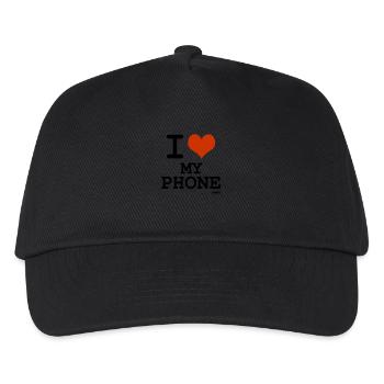 i love my phone by wam - Kinder Basecap - Schwarz - Vorne