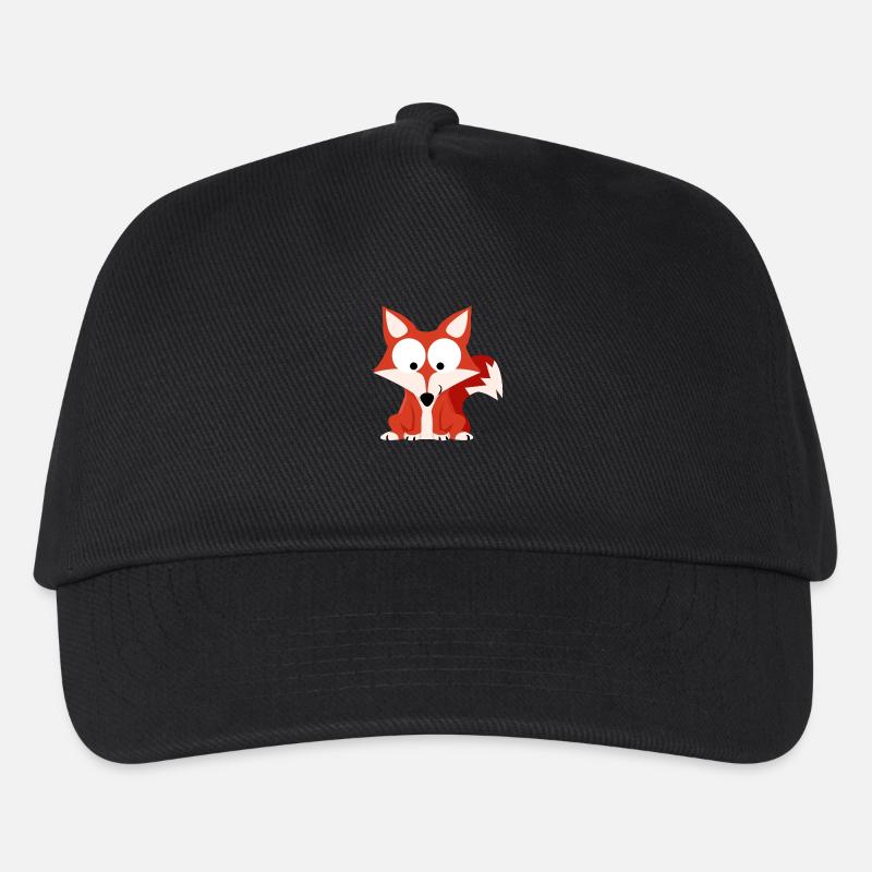 Waldserie II. Fuchs - Kinder Basecap - Schwarz