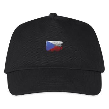 Tschechische flagge - Kinder Basecap - Schwarz - Vorne