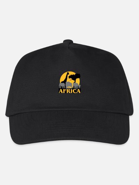 Afrika - Sonnenuntergang in der Savanne - Kinder Basecap - Schwarz