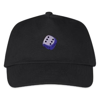 Würfel, Spiel, Spaß - Kinder Basecap - Schwarz - Vorne