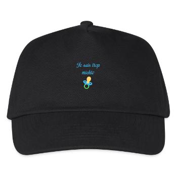 trop michto - Casquette de baseball Enfant - noir - Devant