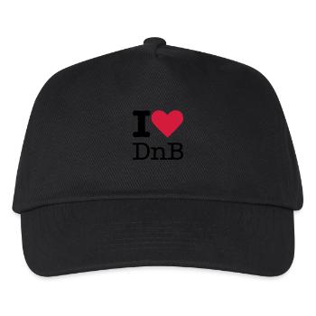 I Love DnB - Kinder Basecap - Schwarz - Vorne