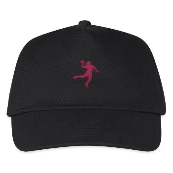 Streifenraster Handballerin 2c - Kinder Basecap - Schwarz - Vorne
