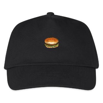 hamburger - Kids’ Baseball Cap - black - Front
