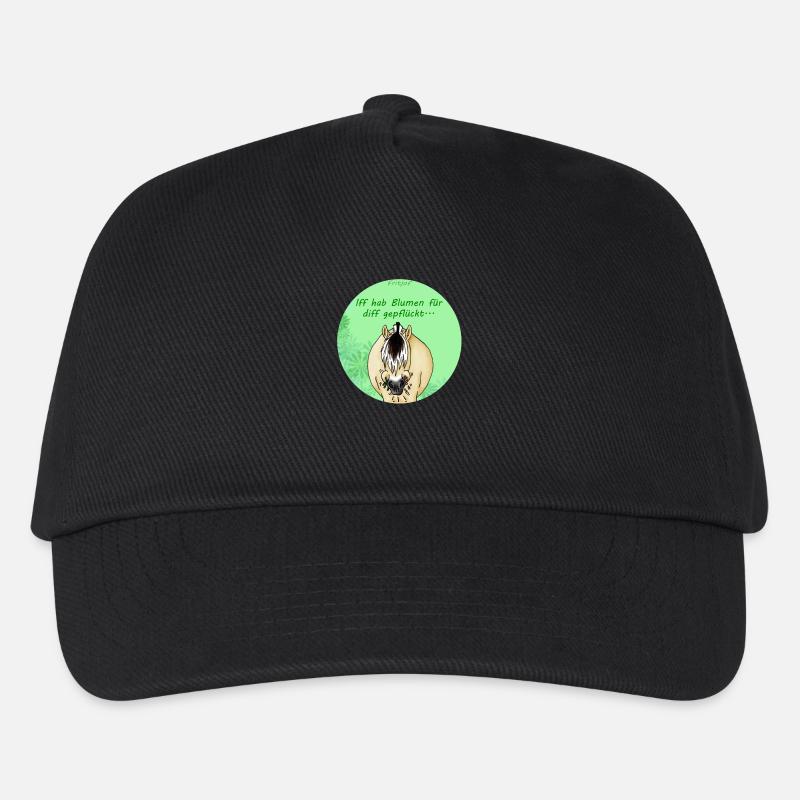 Blumen - Kinder Basecap - Schwarz