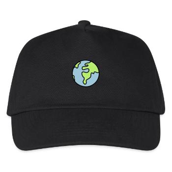 Globus - Welt - Kinder Basecap - Schwarz - Vorne