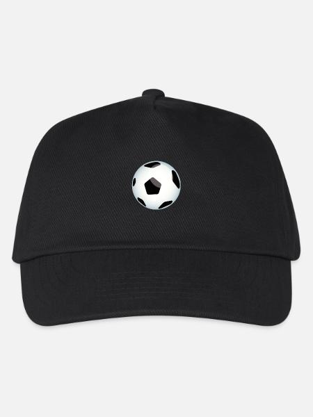 fußballball - Kinder Basecap - Schwarz