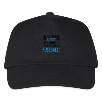 eishockey vs fussball - Kinder Basecap - Schwarz - Vorne