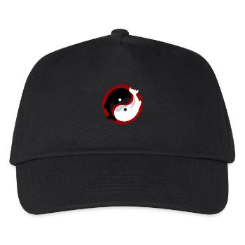 Yin Yang Whale - Kids’ Baseball Cap - black - Front