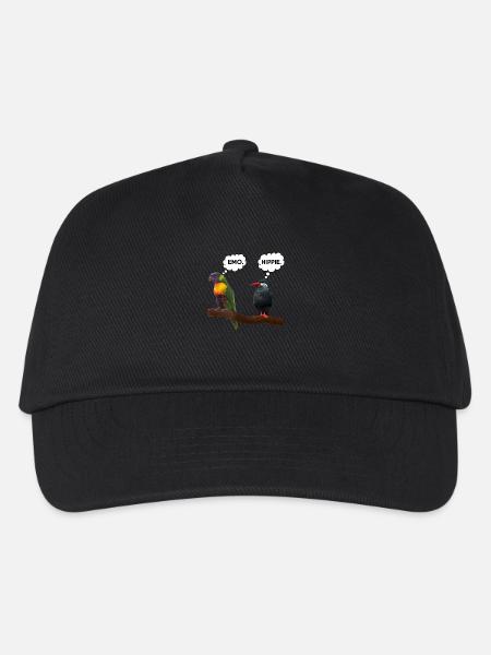Emo | Hippie - Kinder Basecap - Schwarz