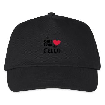 This Girl Loves Her Cello - Kids’ Baseball Cap - black - Front