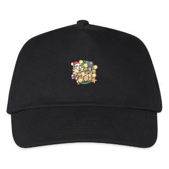 Christmas Cat - Kids’ Baseball Cap - black - Front