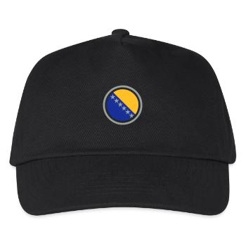 Bosnien Emblem - Kinder Basecap - Schwarz - Vorne