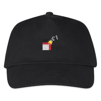 Hockey Funny Hockey Puck - Kids’ Baseball Cap - black - Front