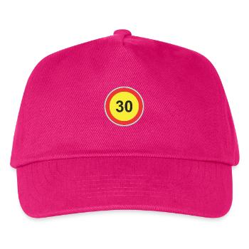 Verkehrsschild 30 gelb - Kinder Basecap - Fuchsia - Vorne