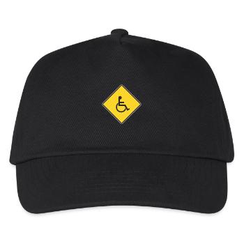 Road Sign for invalids - Kids’ Baseball Cap - black - Front