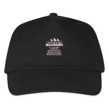 Wandern 5Stufen - Kinder Basecap - Schwarz - Vorne