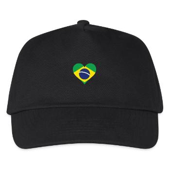 Un coeur pour le Brésil - Casquette de baseball Enfant - noir - Devant