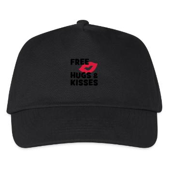 free hugs & kisses - Kinder Basecap - Schwarz - Vorne