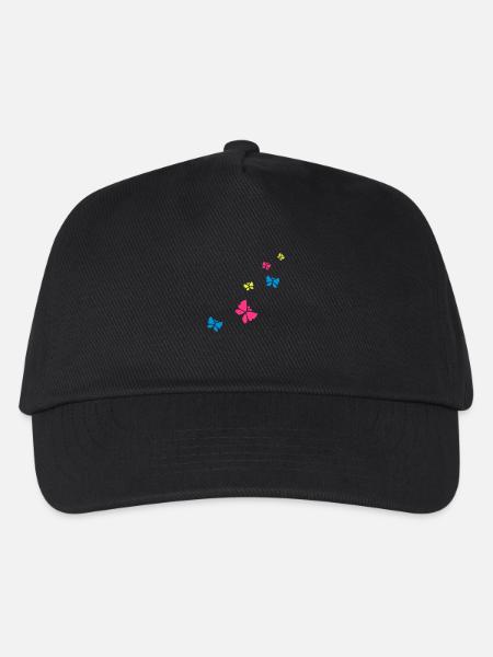 schmetterlings - Kinder Basecap - Schwarz