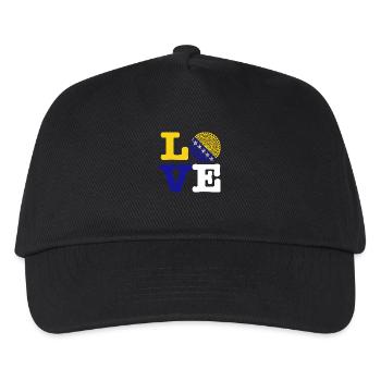 Bosnia herzegovina heart - Kids’ Baseball Cap - black - Front