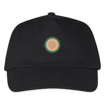 Mandala - Kinder Basecap - Schwarz - Vorne