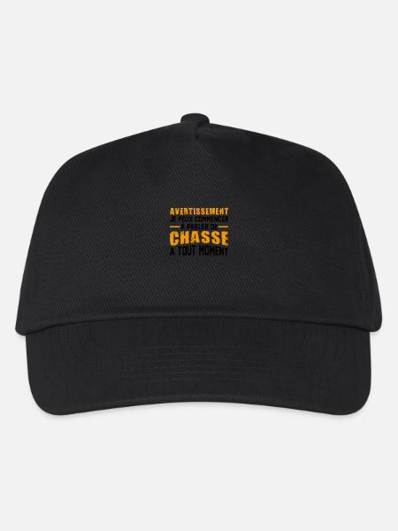 Avertissement Chasse - Casquette de baseball Enfant - noir