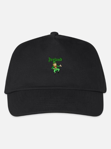 Irland St Patrick Kobold - Kinder Basecap - Schwarz