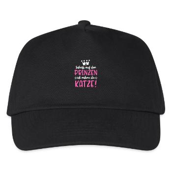 Scheiss auf den Prinzen ich nehme die Katze! - Kinder Basecap - Schwarz - Vorne
