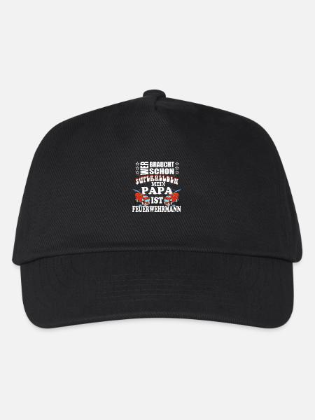 papa feuerwehrmann - Kinder Basecap - Schwarz