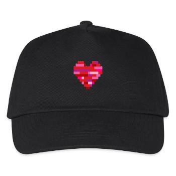 Coeur en briques - Casquette de baseball Enfant - noir - Devant