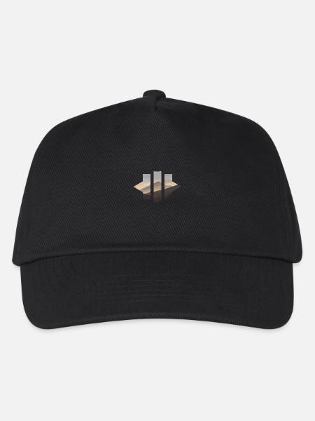 Geometric Mountains - Kids’ Baseball Cap - black