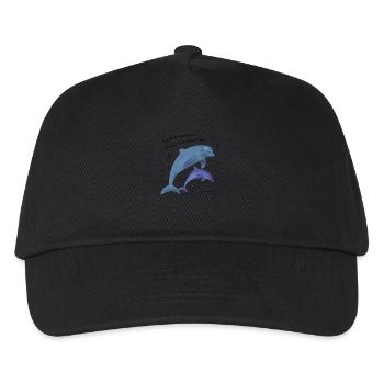 dauphins, citation - Casquette de baseball Enfant - noir - Devant