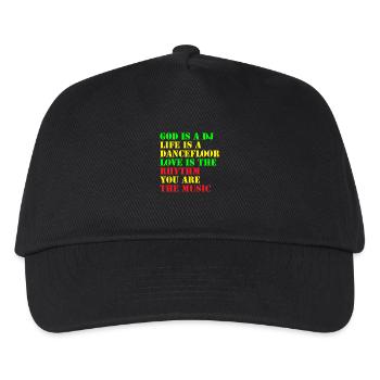 god is a dj - Kinder Basecap - Schwarz - Vorne