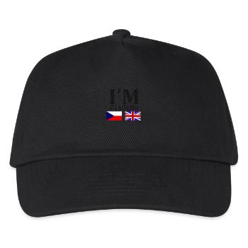 Czech + English = - Kids’ Baseball Cap - black - Front
