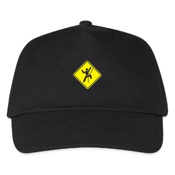 Rock Climbing Roadsign - Kids’ Baseball Cap - black - Front