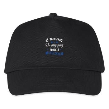 Né pour le ping pong cadeau - Casquette de baseball Enfant - noir - Devant