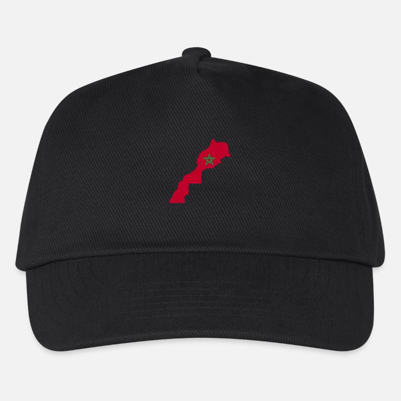 Marokko-Morocco - Kinder Basecap - Schwarz