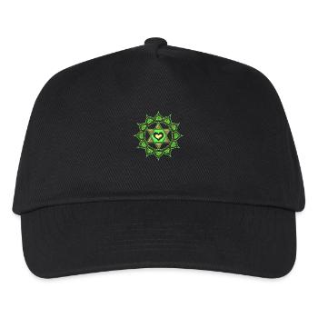 Herz Chakra, Anahata, Zentrum der Liebe Buddhismus - Kinder Basecap - Schwarz - Vorne
