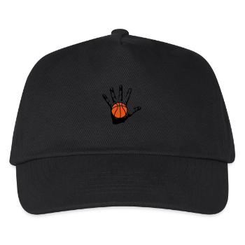 Hand in Hand Ball basketball1 - Kinder Basecap - Schwarz - Vorne